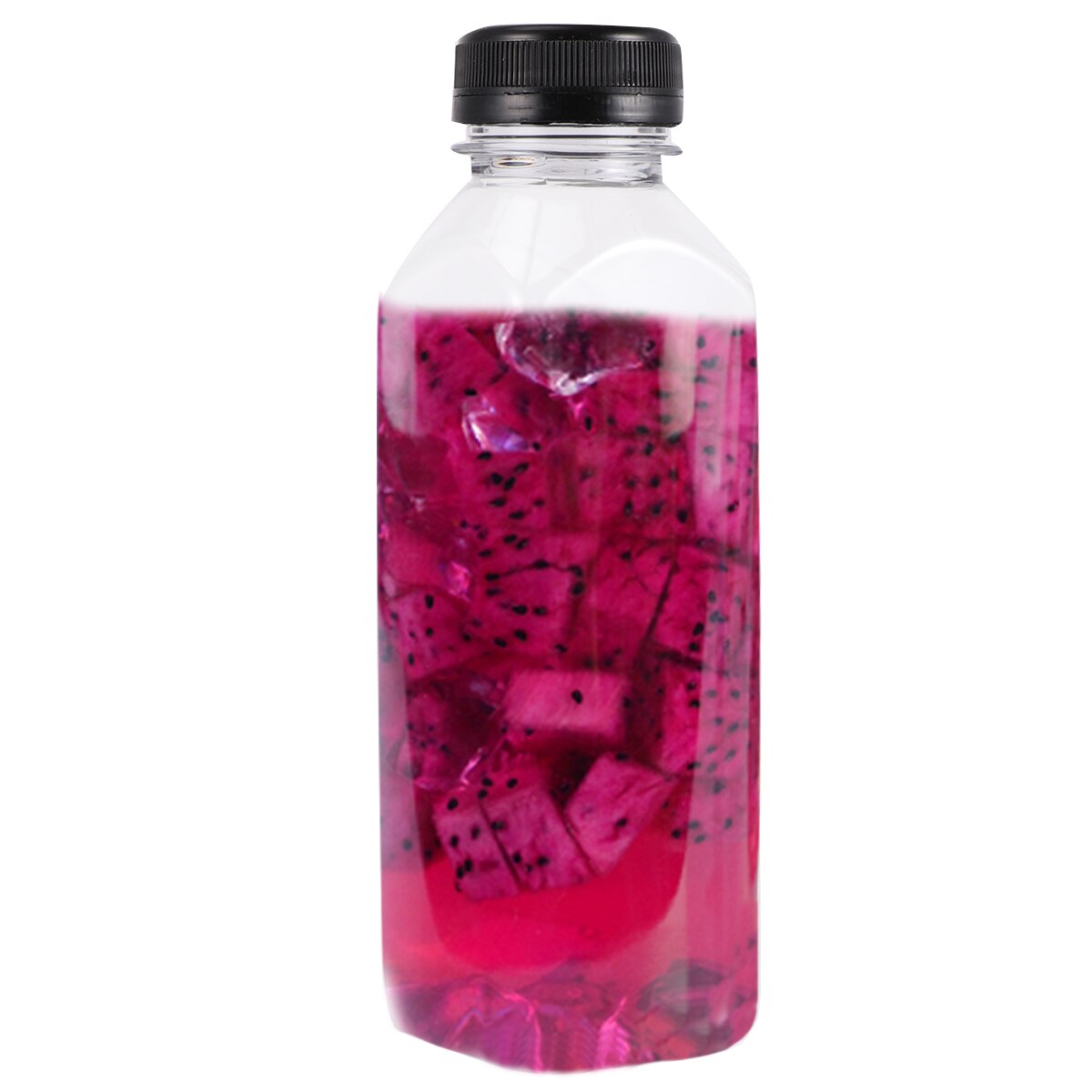 10PCS 400ml Transparent Empty Storage Containers Disposable PET Bottles with Lids for Beverage Drink Bottle Bottle Jar