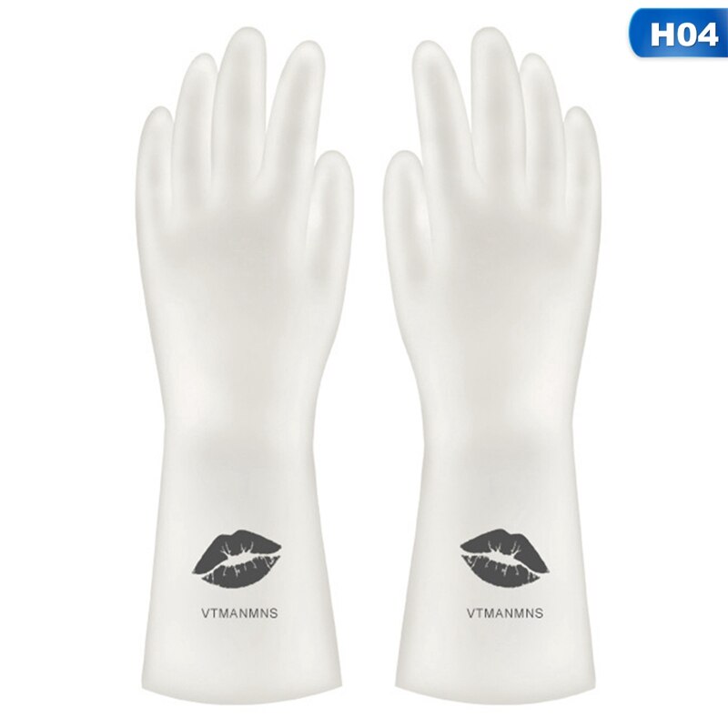 Washing Gloves Women Waterproof Rubber Latex Thin Kitchen Laundry Plastic Cleaning Dishes Household Chores Kitchen Tools: 4-S