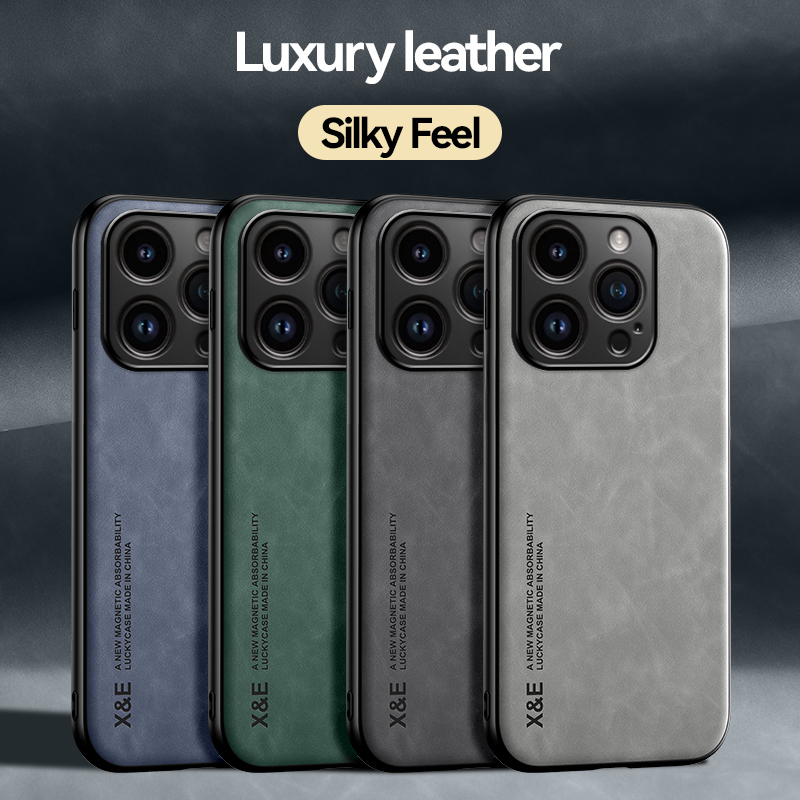 For Apple iPhone15 iPhone 15 Plus Leather Case Sheepskin Texture Back Cover Shockproof Phone Case for iPhone 15 Pro Max