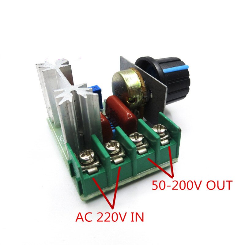 Ac 220V 2000W Voltage Regulator Motor Speed Controller 220V Borstelloze Elektronische Thyristor Temperatuur Schakelaar Dimmer