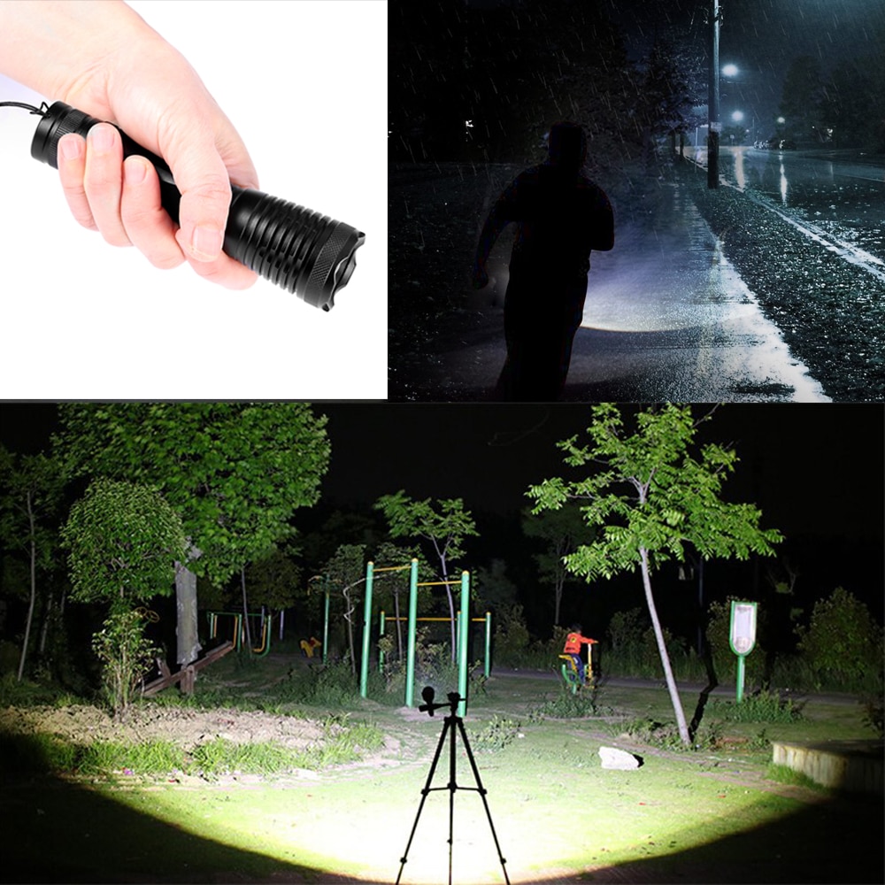 Lampe de poche Rechargeable, 18650 batterie, XML T6/L2/V6, lampe de poche Rechargeable, Modes, Camping puissant, étanche en plein air