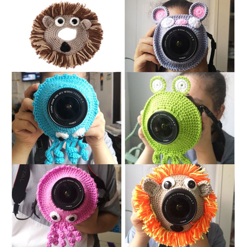 Ebene Kamera Freunde Objektiv Zubehör für Art/Art/Haustier Fotografie Gestrickte Löwe Krake Teaser Spielzeug Objektiv Posiert Foto requisiten F3mich