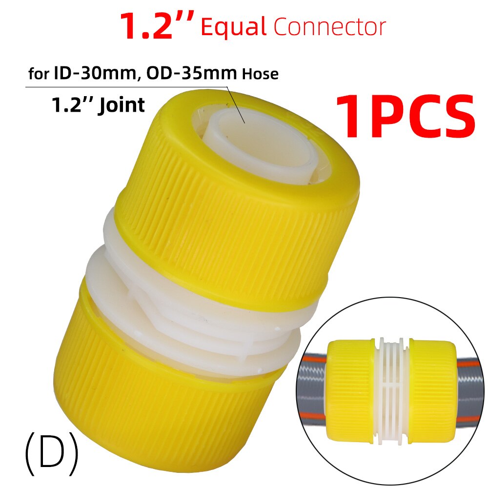 Garden Hose Quick Connector 1/2'' 3/4'' 1'' 1.2'' Repair Leaky Water Pipe Tool Fitting Adapter Watering Irrigation Tubing Joint: Dx1pc