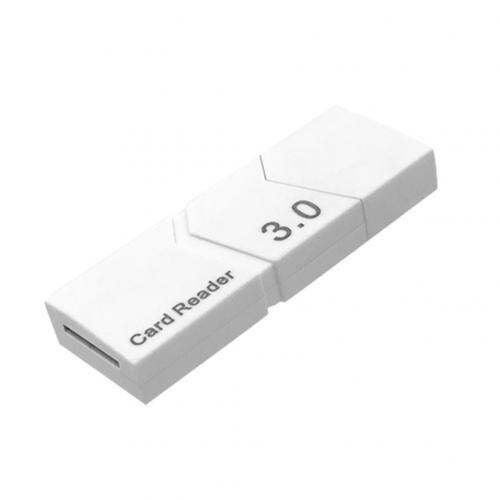 Adaptador USB 3,0 de alta velocidad, lector de tarjetas Digital TF, Micro, seguro, para PC, portátil, ,: Blanco