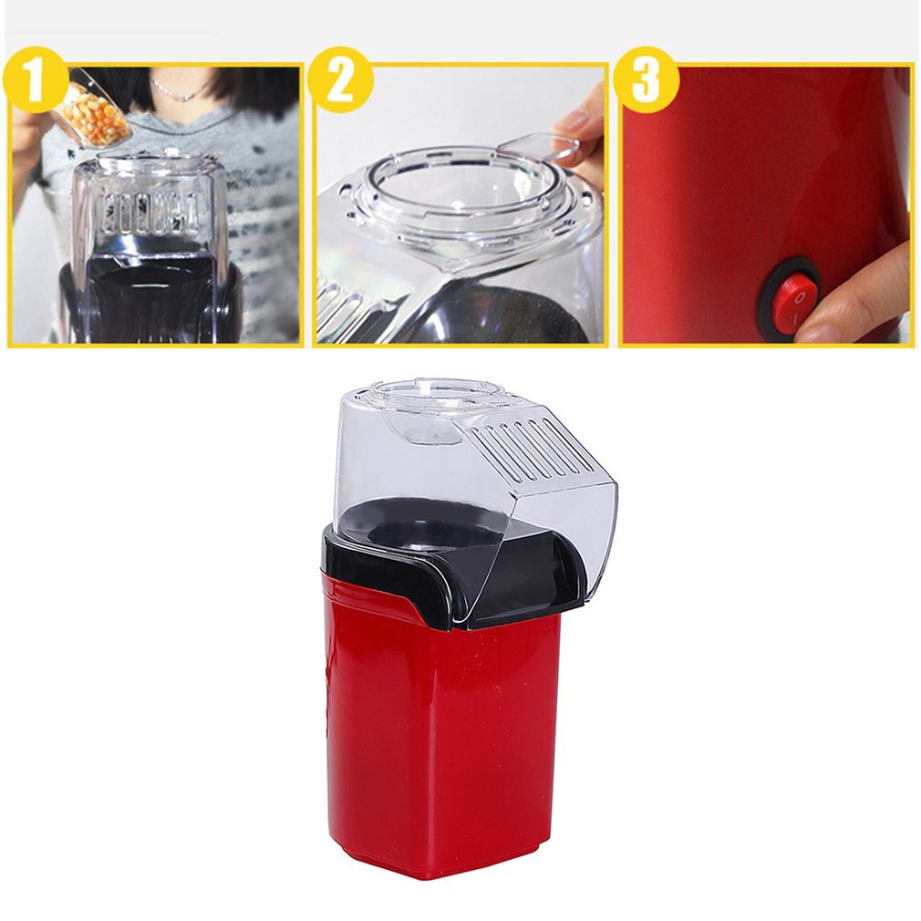 EU/US Electric Corn Popcorn Maker Household Automatic Mini Air Popcorn Making Machine DIY Corn Popper Children 220V