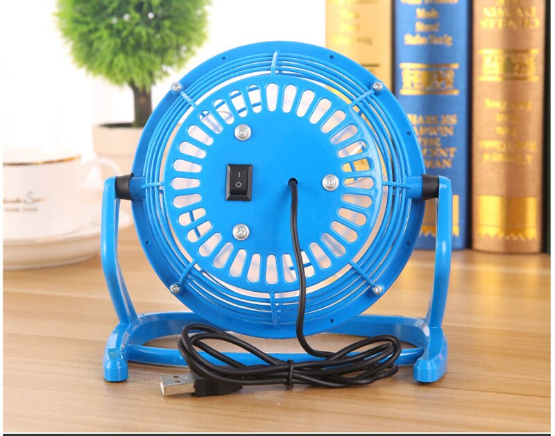 Dc 5V Usb Draagbare Kleine Bureau 4 Blades Cooler Cooling Fan Usb Mini Fans Bediening Super Mute Stille Pc laptop Notebook