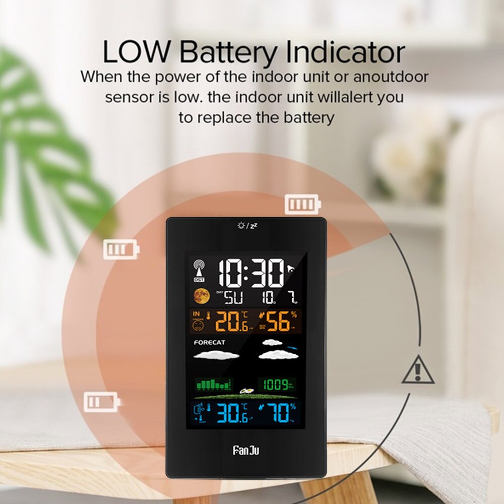 Wireless Weather Station Prompt Multi-functional Digital Wireless Weather Station Weather Temperature Accurate Multicolor