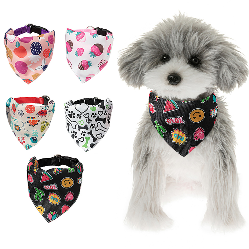 Écharpe de cou réglable en cuir pour animal de compagnie, collier bandana, accessoires pour chiot et chat