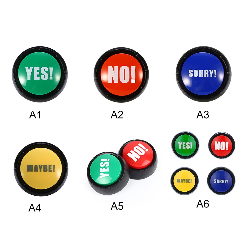 Sound Button Toys YES and NO SORRY MAYBE Green Red Event & Party Tools Supplies Sounding Toys Decorations toys