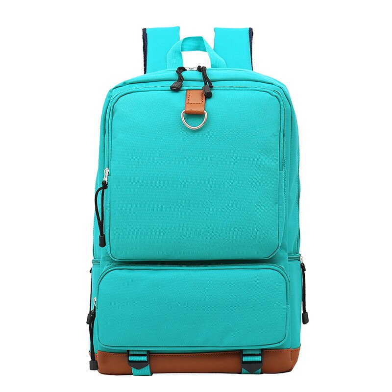 15.6 inch laptoprugzak schooltassen dames canvas rugzak waterdicht vrouwelijk voor tienermeisjes jongens reistassen: Groente