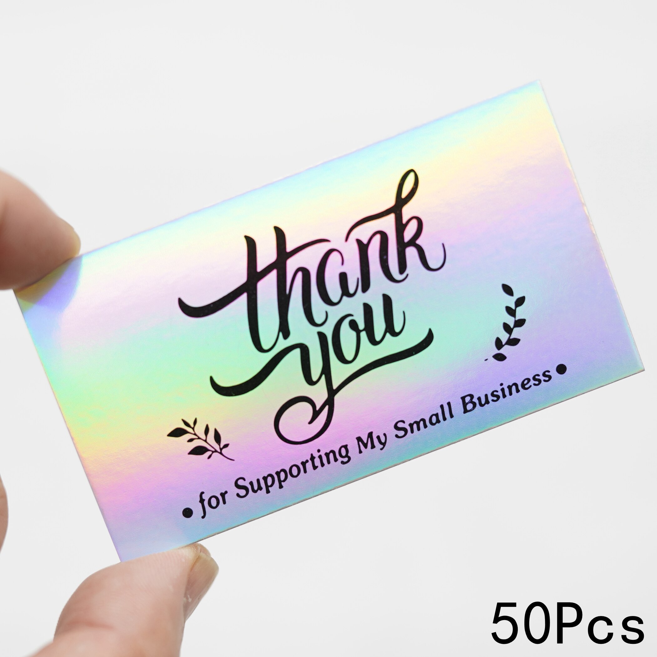 50pcs Thank You for Your Order Business Cards , Shopping Purchase Thanks Greeting Cards Appreciation Card for Small Business: D