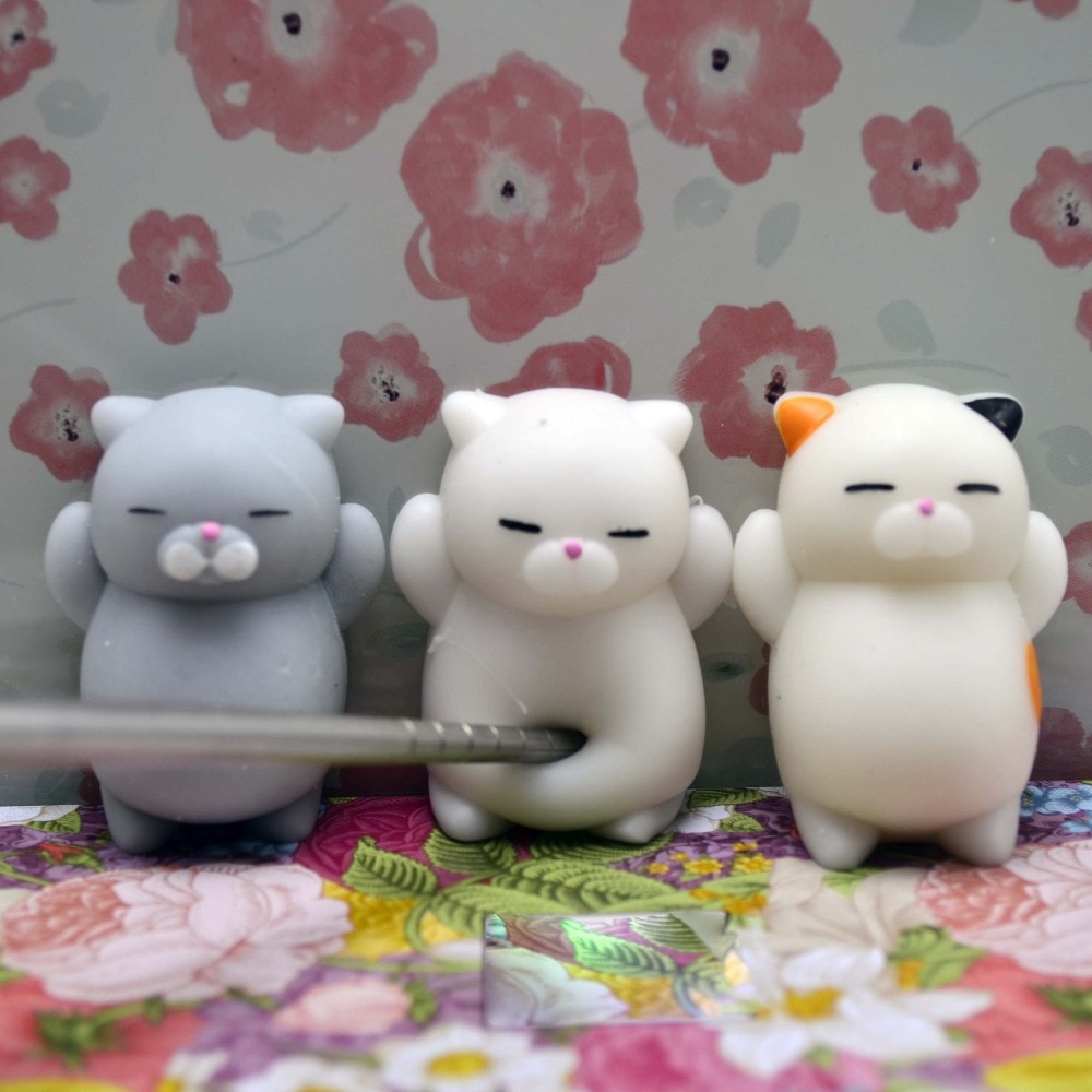 Carino Mochi Squishy Cat Spremere Guarigione Divertimento Per Bambini Kawaii Giocattolo Lo Stress Sollievo Decorazione animale Noverty Giocattoli di Arresto Lo Stress