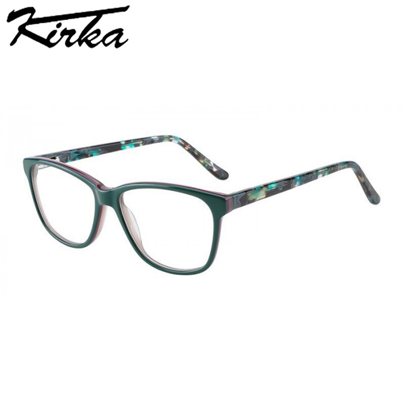 Kirka-marcos de gafas de acetato para mujer y hombre, marcos de anteojos para mujer, miopía, foto, gafas de prescripción de lentes grises/marrones: WD1136 C4