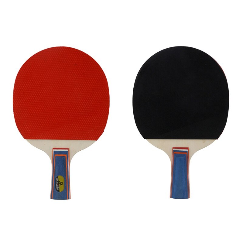2pcs carbon fiber table tennis rackets with double face pimples-in table tennis rubber ping pong racket with 3 ball