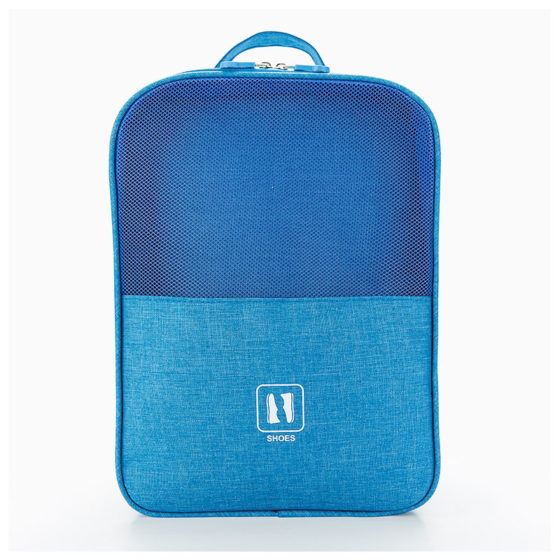 Portable Shoe Bag Travel Storage Pouch Organizers Luggage Clothes Makeup Storage Suitcases Travel Shoe Storage Bag Sorting Pouch: SKY BLUE