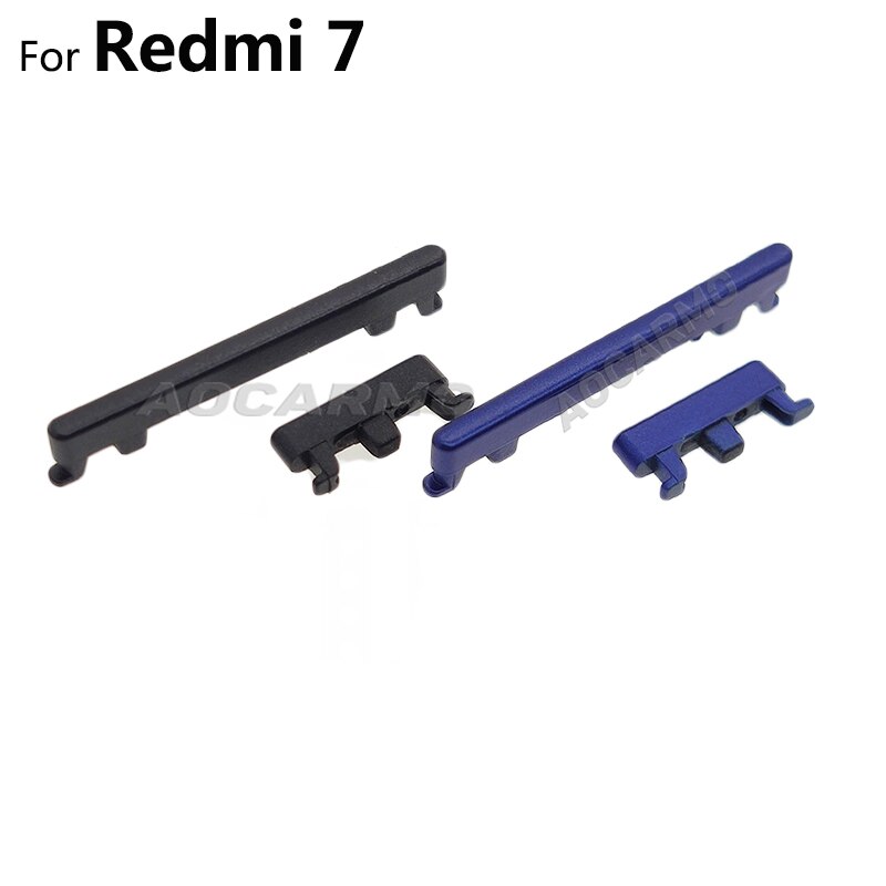 Aocarmo Voor Xiaomi Redmi 7 7A Power On Off Knop + Volume Up Down Schakelaar Side Key Vervanging Deel