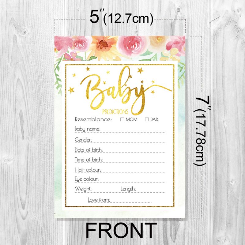 10 Pack Baby Prediction and Advice Cards, Baby Shower Game Advice Cards for Girl or Boy Extra Large 5x7” Cards