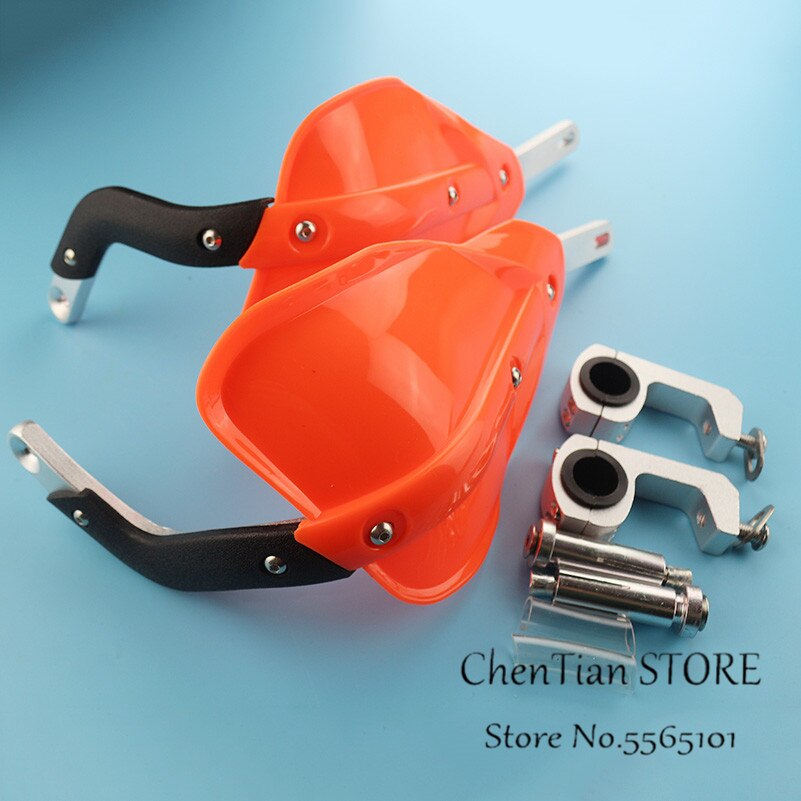 Protège-mains pour moto klx, rmz, crf, yzf, ktm, sx, exc, xcw, smr, dirt bike, vtt, motocross, enduro: Orange