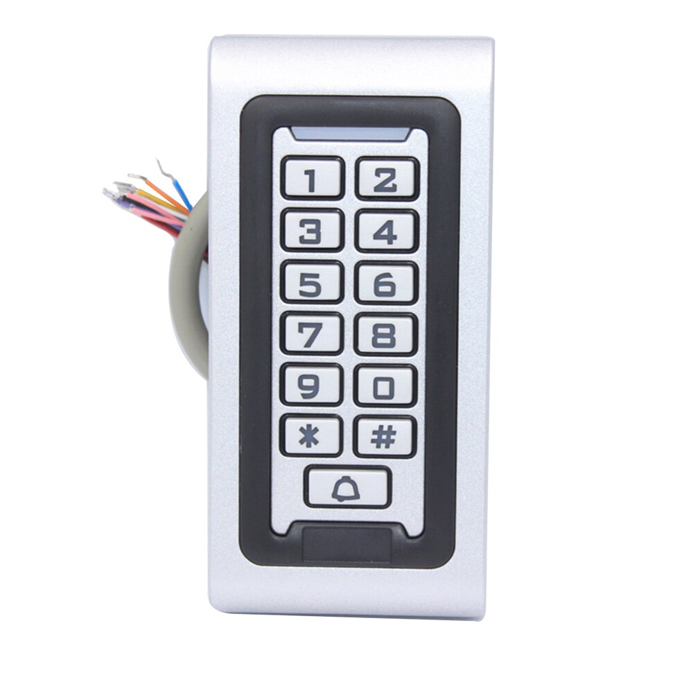 IP67 Waterdichte Backlight Rfid Deur Toegangscontrole Reader Toetsenbord 1000 Gebruikers Deurbel 125Khz Em Card Opener: 125Khz Version AC