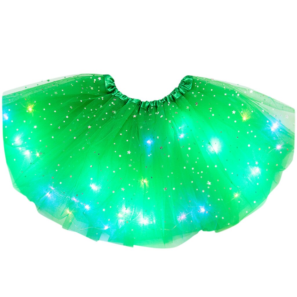 Pasgeboren Kids Meisjes Baby Sequin Tutu Rok Led Light Up Pettiskirt Ballet Kleding Baby Meisjes Kleding Meisjes Jurk Korte Rok: GN