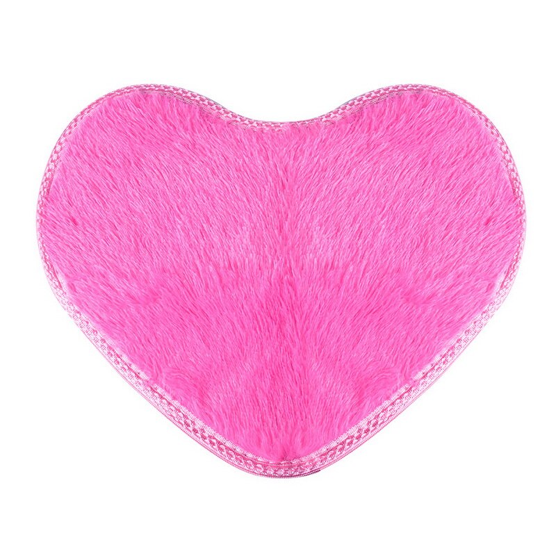 Shaggy tapijt wol imitatie pluizige matten kunstmatige schapenvacht harige mat hartvormige salontafel bed zonder pluis tapijt 30*40cm: G135837a