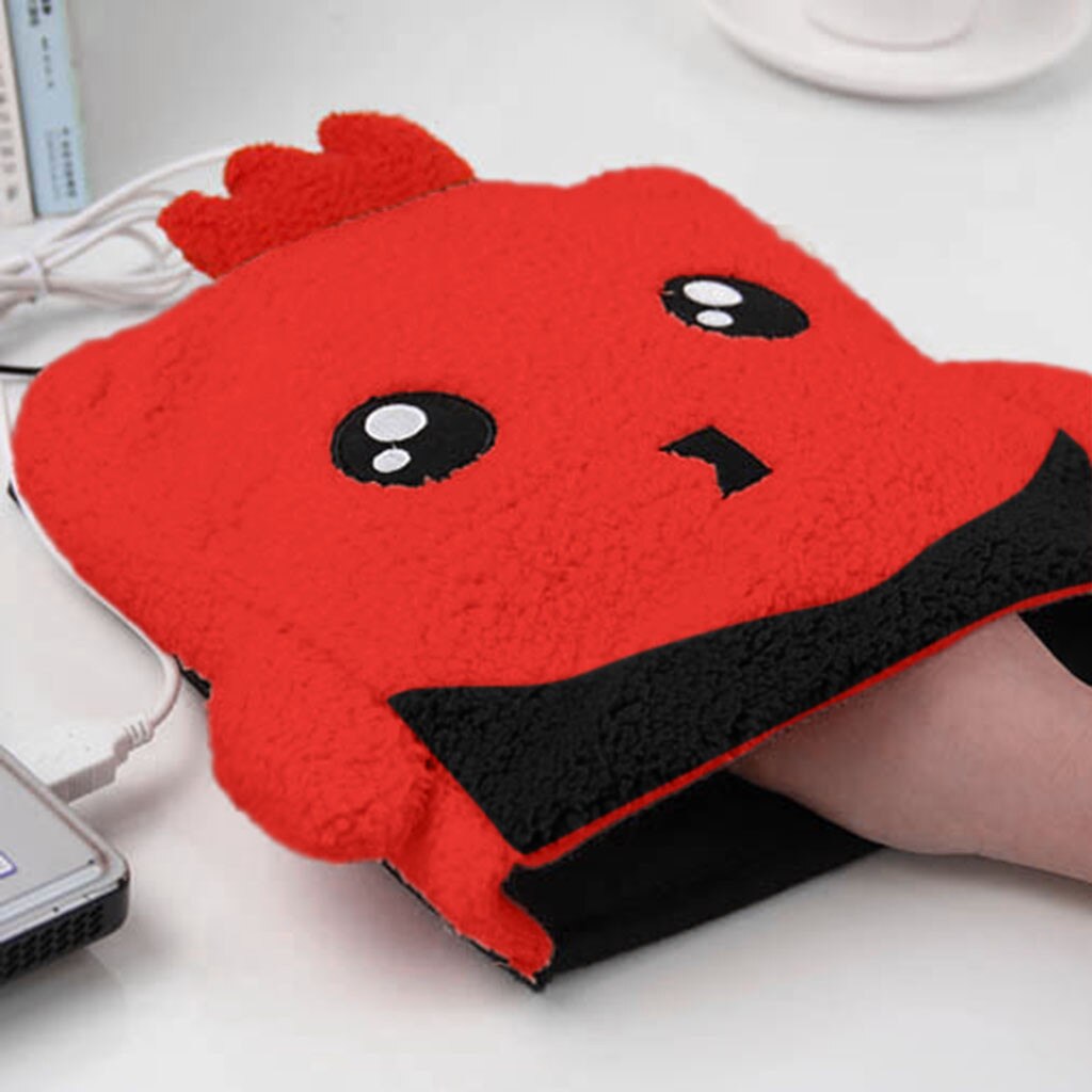 USB Heated Mouse Pad Mouse Hand Warmer with Wrist guard Warm Winter Red Leisure Convenience practical