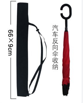 66*9cm custodia per ombrello da pioggia doppia antivento inversa con tracolla coperture antipolvere #