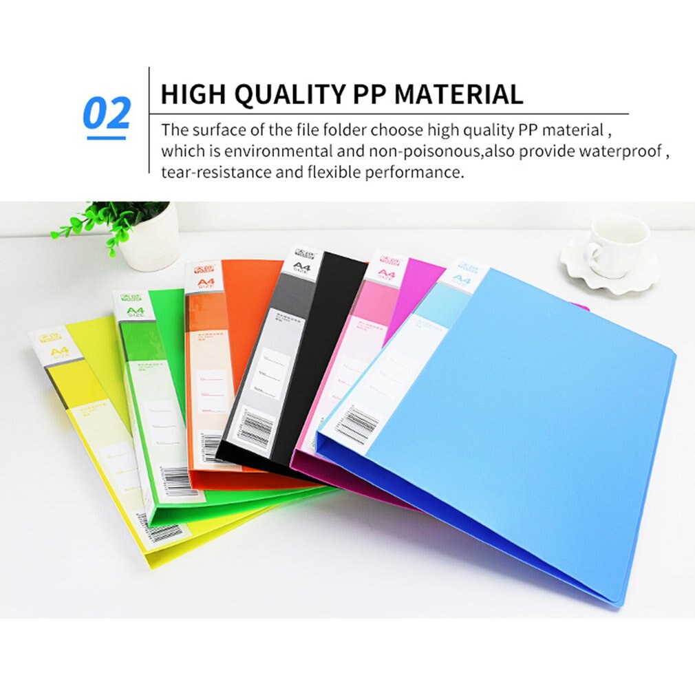 TIANSE TS-1603 carpeta de archivos de papelería de Color sólido tamaño portátil de la oficina de negocios Carpeta de soporte de documentos para papel A4