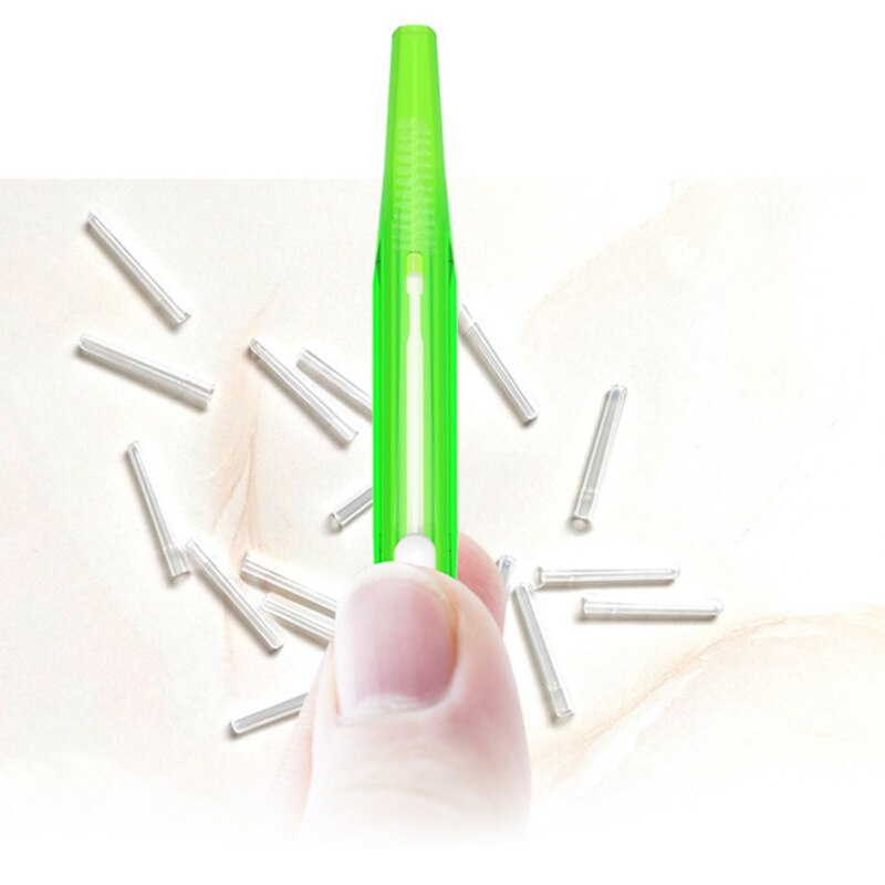 Push-Pull Interdental Brush Gum Interdental Tooth Brush Orthodontic Wire Brush Toothbrush Oral Care Toothpick 60 Pcs/Pack