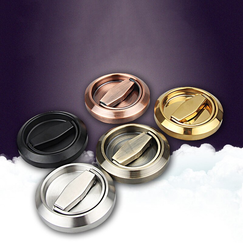 Stainless Steel 304 Recessed Invisible Cup Handle Privacy Hidden Door Locks Cabinet Pulls Handle Fire Proof Disk Ring Lock