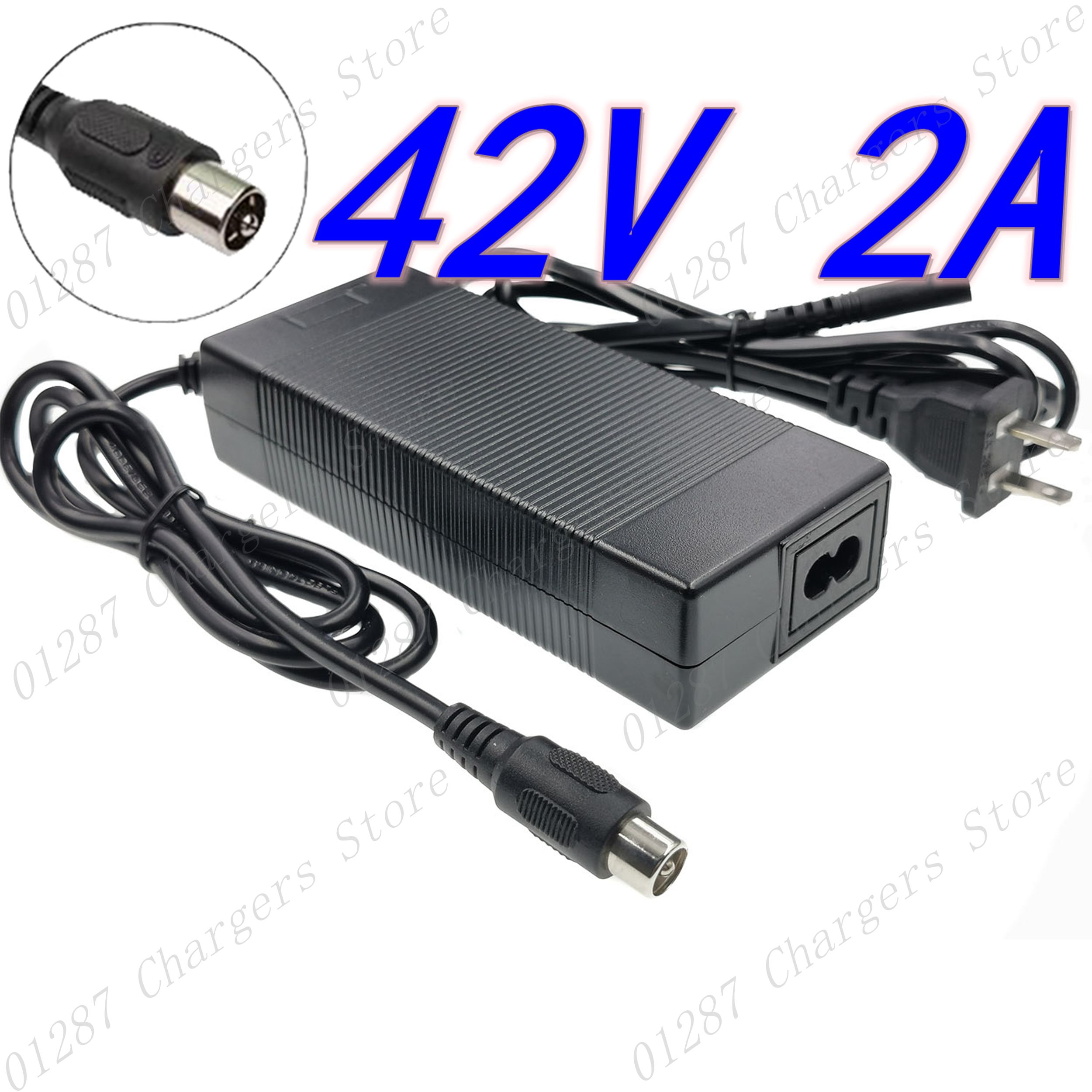 42V 2A RCA 10mm charger electric bike lithium battery charger for 36V li-ion battery pack electric scooter charger