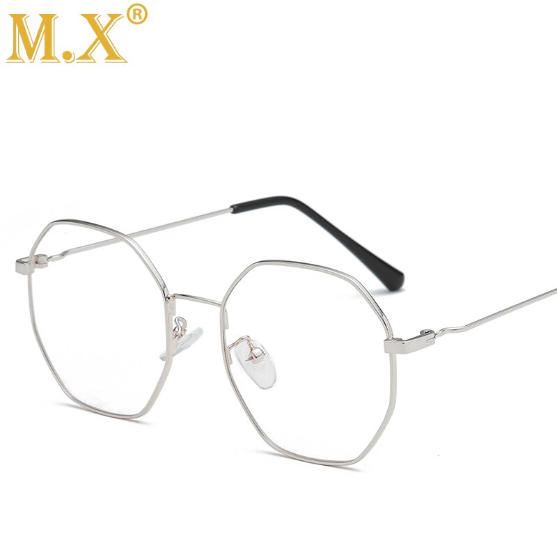 Anti Blue Light Blocking Glasses Women Radiation Polygonal Glasses men Computer Reading Protection Eyeglasses M6275: Silver