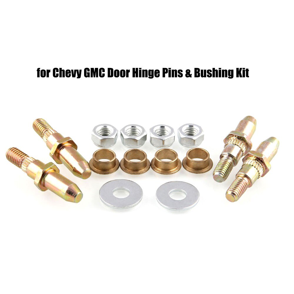 Chevy GMC Fullsize Truck SUV Door Hinge Pins Pin Bushing Kit 1 Kit Brand Locking Pin Backs Tow Hitch Locking Pin