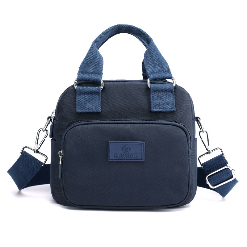 Frauen Umhängetaschen Nylon Schulter Taschen Weibliche oben-griff Käufer Taschen Für Frauen Neue Luxus Handtaschen: Marine Blau