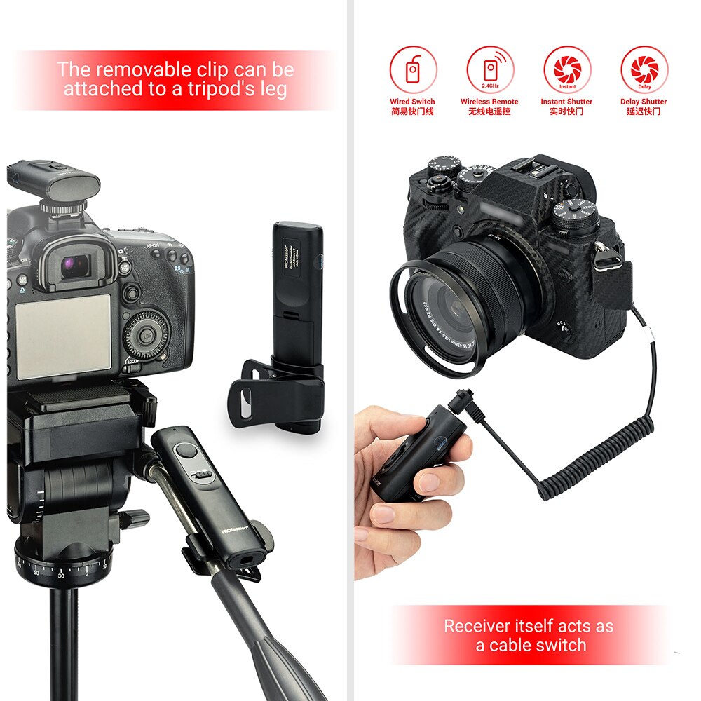 Caméra 2 en 1 avec télécommande sans fil, accessoires de déclencheur pour Fuji Fujifilm X100V X100F X100T remplace RR-100