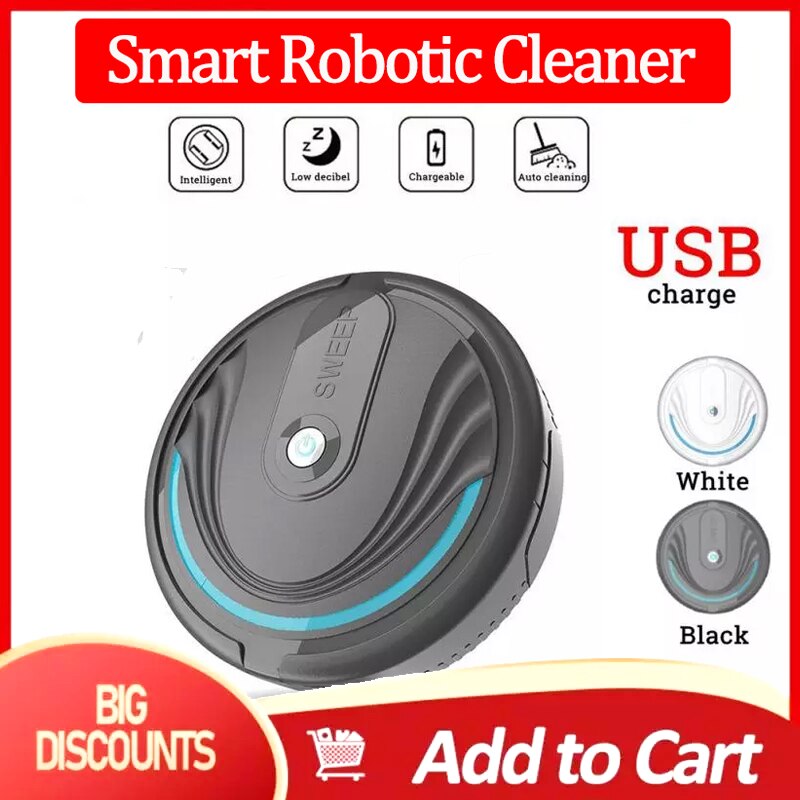 Smart Floor Cleaning Robotic Automatic Sensing Sweeping Cleaning Vacuum Cleaner Smart Electrostatic Cleaning Sweeper Robot