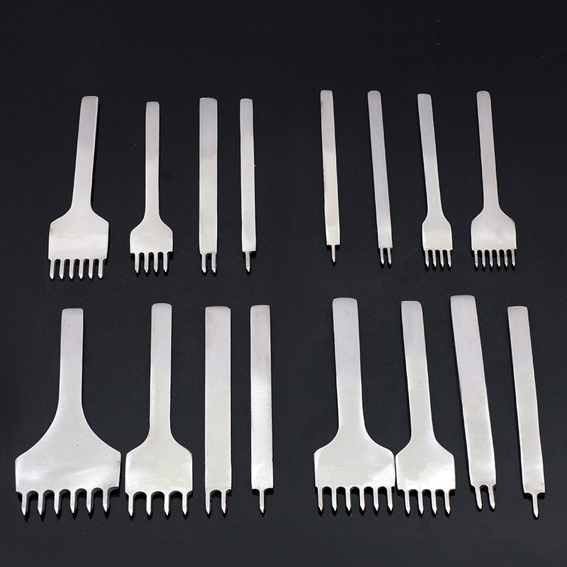 DIY Leather Craft Tools 3/4/5/6mm Spacing Punch Tool For Leather Hole Punches Tool Lacing Stitching Sewing