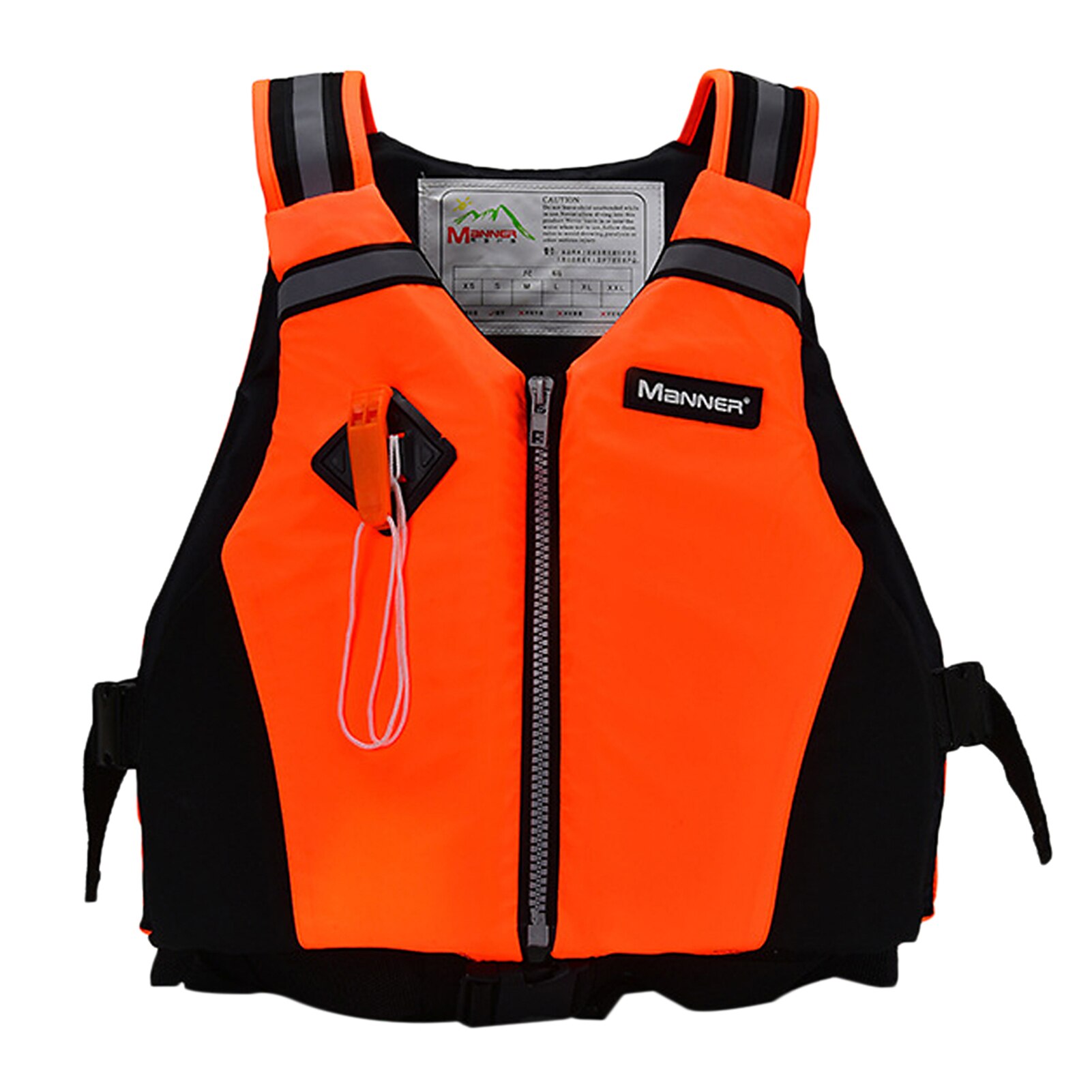 40kg-95kg Life Vest Men Women Swimming Life Jacket Zipper Swim Vest For Water Sports Surfing Swimming Fishing: Orange