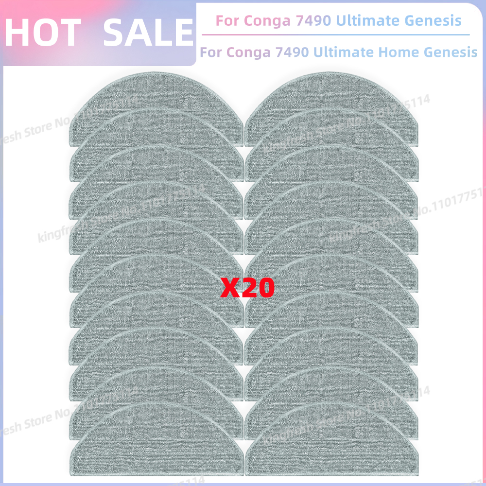 Compatible con ( Cecotec Conga 7490 Ultimate Home Genesis/ X-treme, Airzeen V8 pro ) Piezas: Rodillo Principal, Cepillo Lateral, Filtro HEPA, Paño de Limpieza, Bolsa para Polvo: Multicolor