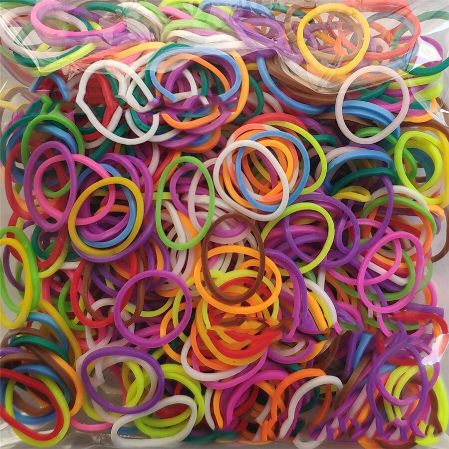 300 Rainbow Rubber Band For Bracelets Necklaces DIY Jewelry Making Handmade Colorful Loom Rubber Bands Accessorie Children: Mixed