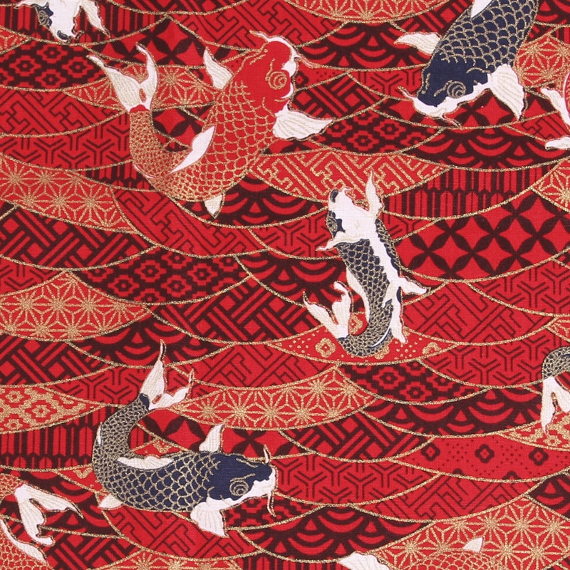 140 CM * 50 CM japonais Kimono poisson coton tissu de couture tissu bricolage coussin rideau table tissu artisanat matériel de couture