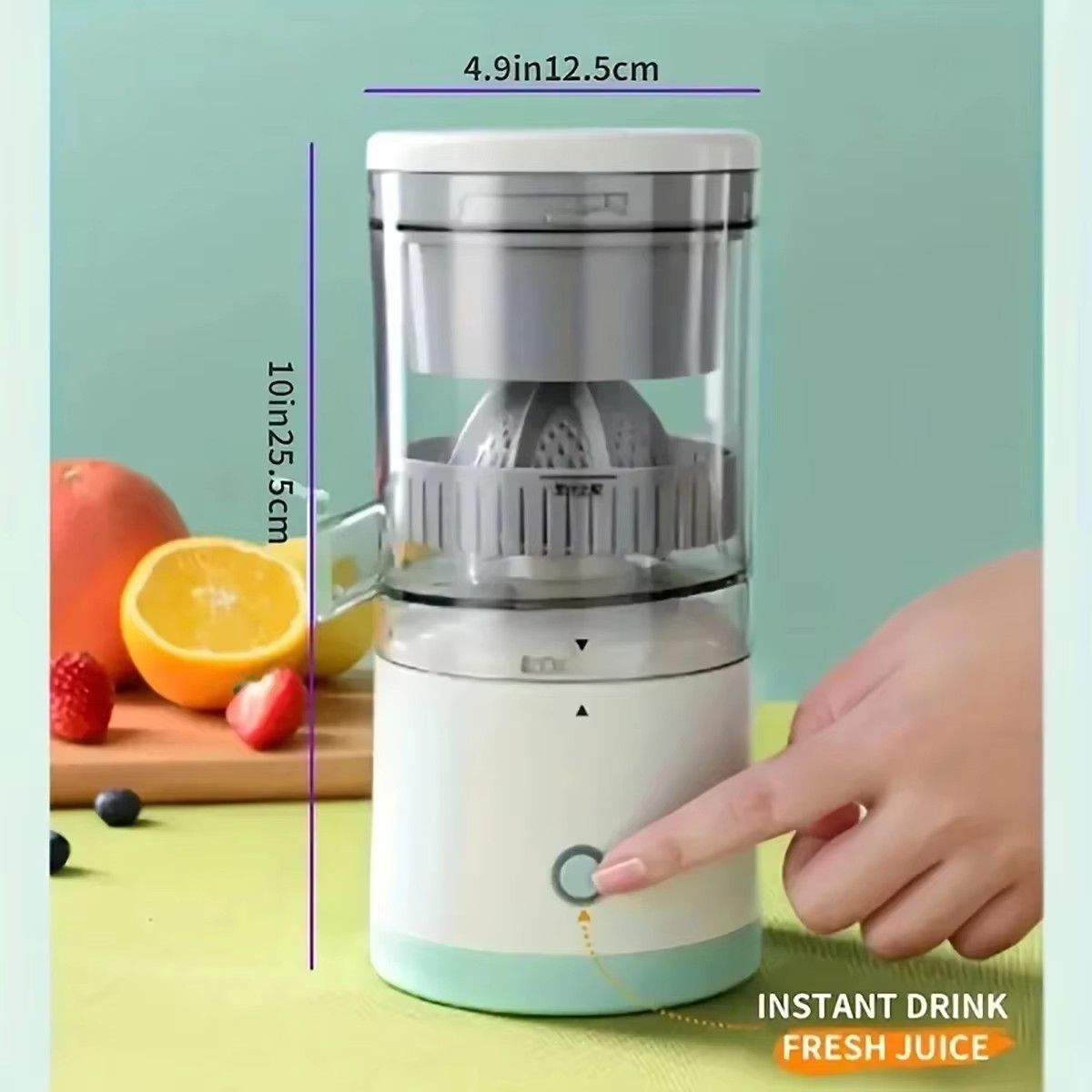 Extractor de frutas completamente automático, exprimidor doméstico, máquina de jugo portátil, separación de residuos, exprimidor de frutas en espiral bidireccional