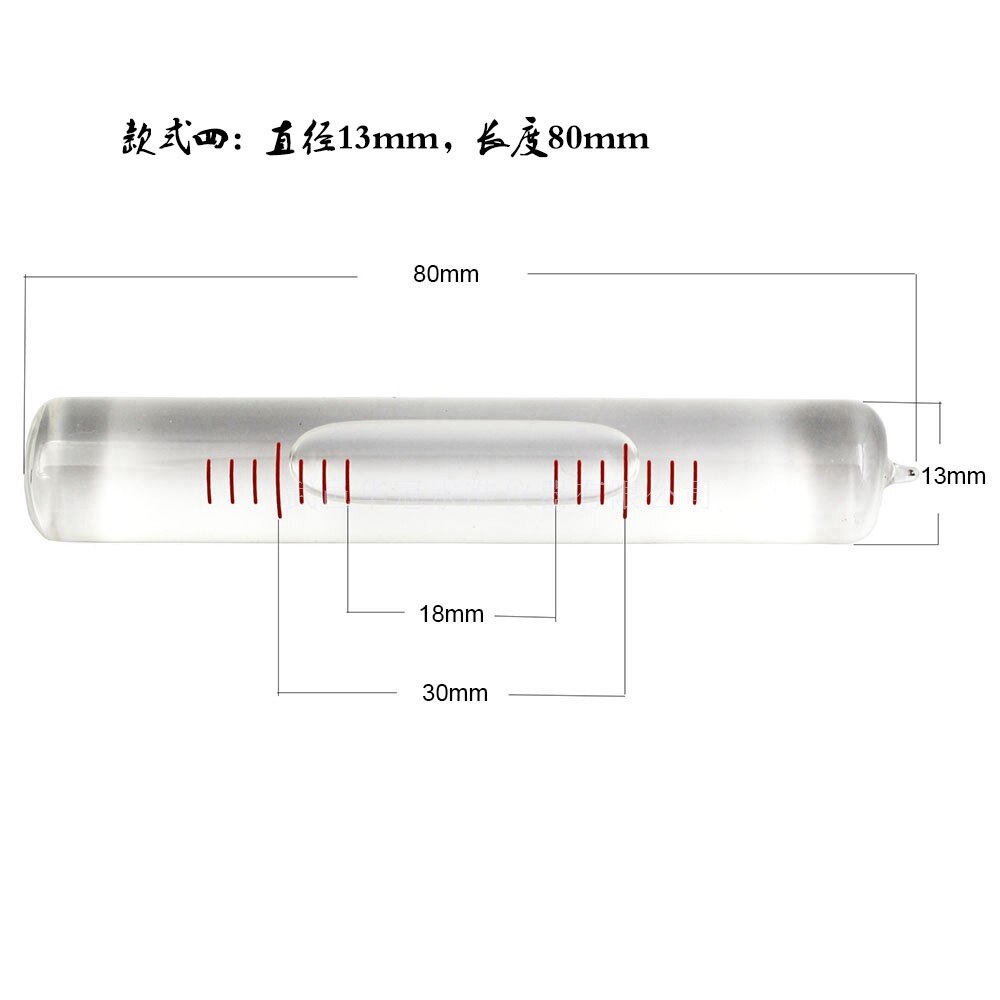 QASE High Precision Glass Spirit Level Bubble Accuracy 0.02mm/m: D13L80