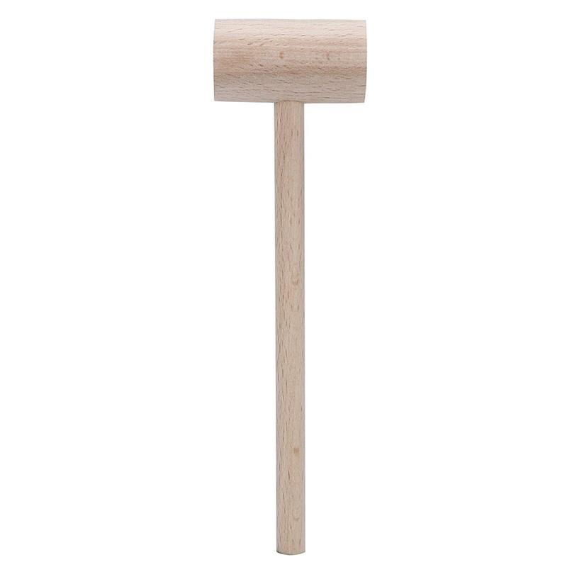 6PCS Crab Hammer Seafood Hammer Knocking Meat Food Small Wooden Hammer Shellfish Hammer Elm Wooden Spoon Wooden Shovel