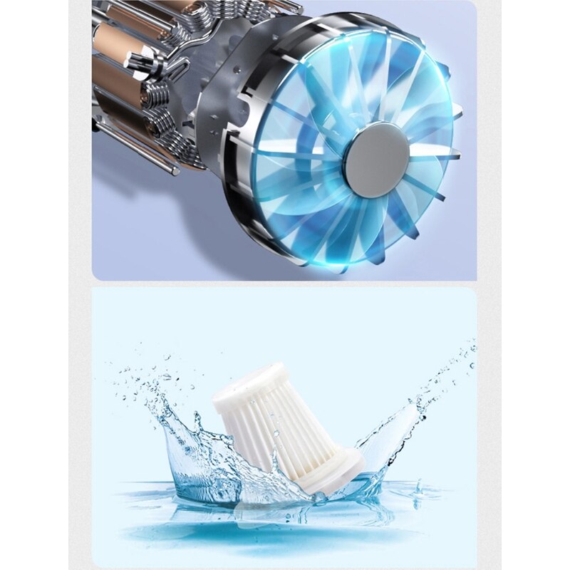 Mini Cordless Handheld Keyboard Drawer Vacuum Cleaner with LED Lamp Pet Hair Powerful Cyclonic Portable USB for Car Home