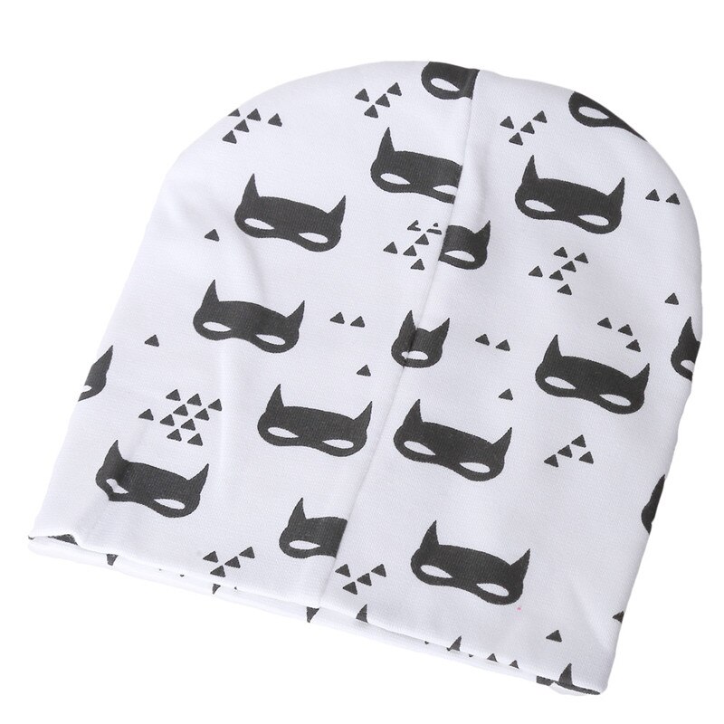 Gorros de lana de punto de algodón con doble Impresión de animales de dibujos animados de para niños y niñas gorros de invierno de primavera y otoño: No 2 white cat
