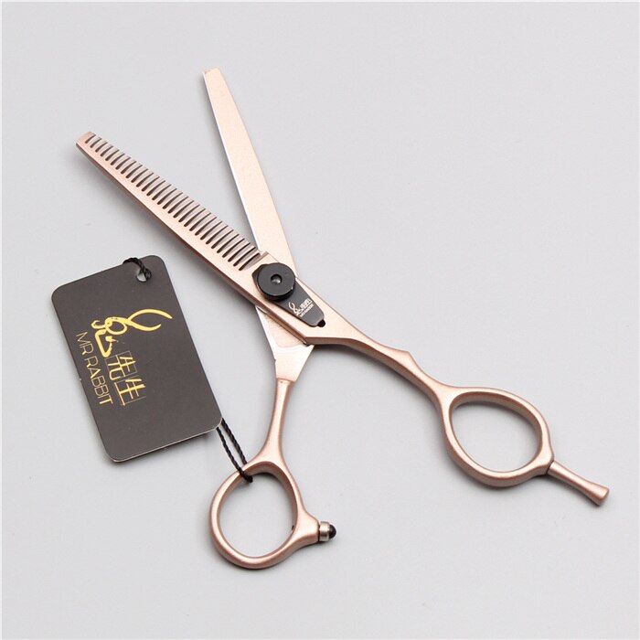 5.5 &quot; 16cm japan 440c mr kanin rosa guld frisør saks tyndere saks skære saks hår saks  t9015: T9015 mgjin  t 5.5n