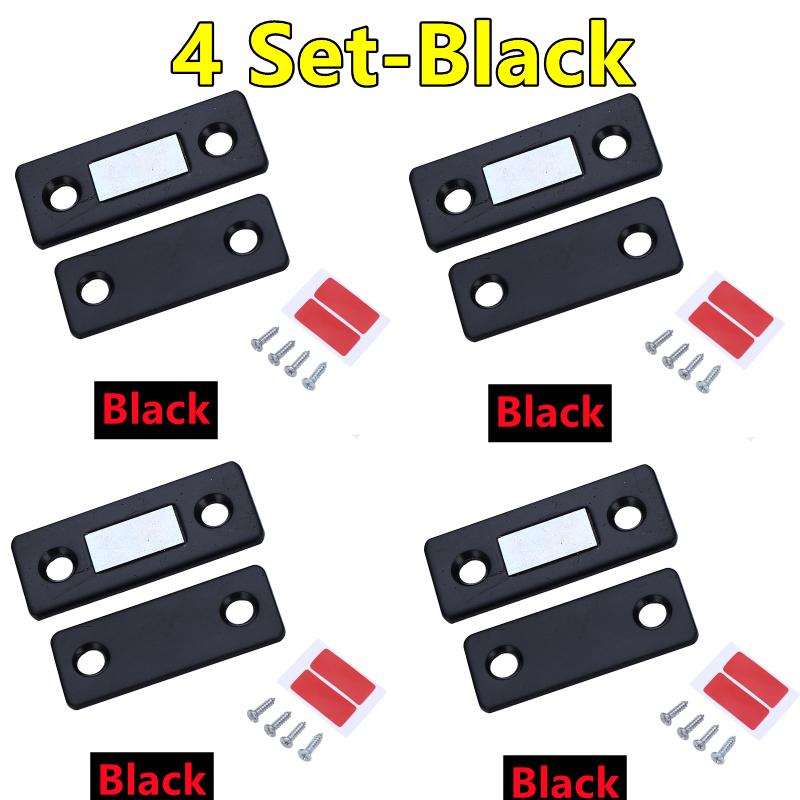 6-1Set Strong Magnetic Cabinet Catches Ultra-Thin Door Magnets Stops Invisible Adhesive Drawer Magnet Catch for Kitchen Closer: WHITE