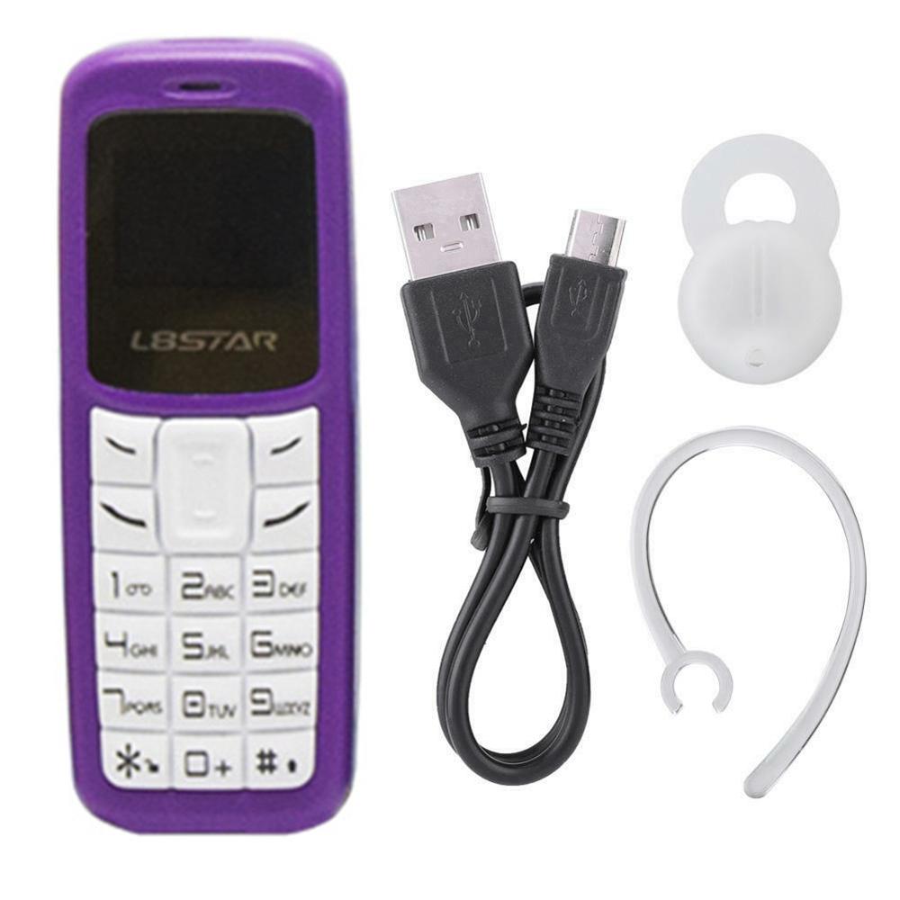 L8star 100% Originale Imei Variabile Sbloccato Mini Telefono Voce Magica Mani Libere Auricolare Bluetooth Più Piccolo del Mondo di Sostegno Del Telefono: BM30 Purple