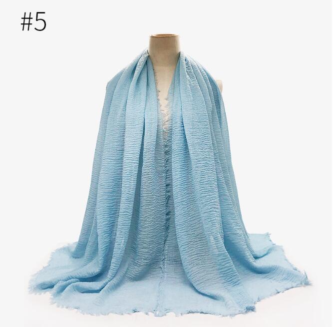Écharpe Hijab en viscose de coton, 10 pièces, , écharpe, châle à la , bon marché, enveloppe musulmane, 50% pièces: 5